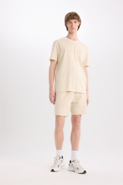 T-shirt imprimé en coton à col rond Coupe régulière