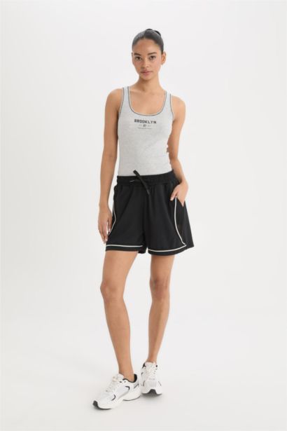 DeFactoFit NBA Brooklyn Nets Standard Fit Ribbed Sports Tank Top