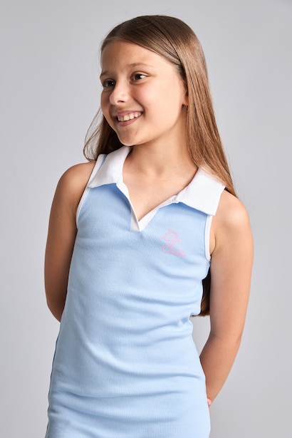Kolsuz Fitilli Mini Elbise Kız Çocuk