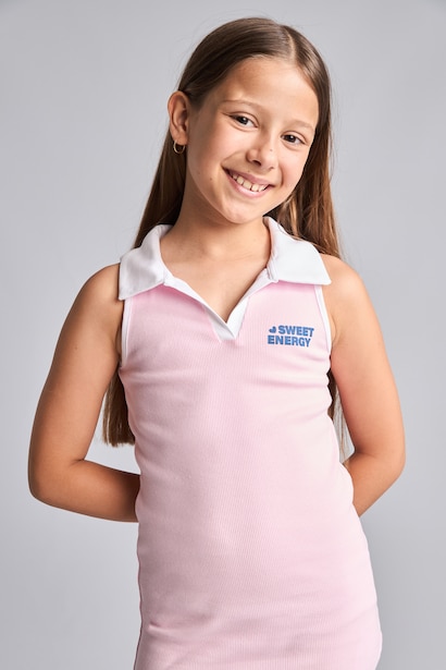 Girl Sleeveless Pink Dress