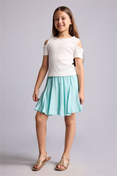 Mini-jupe en viscose pour fille