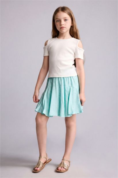 Mini-jupe en viscose pour fille