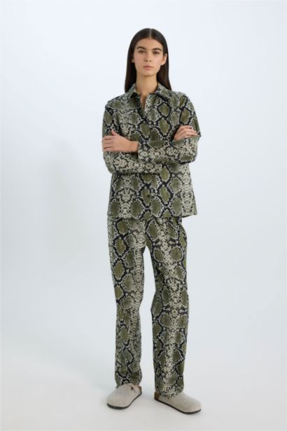 سيت بجامة قصة عادية ردن طويل من Fall in Love - قطعتين