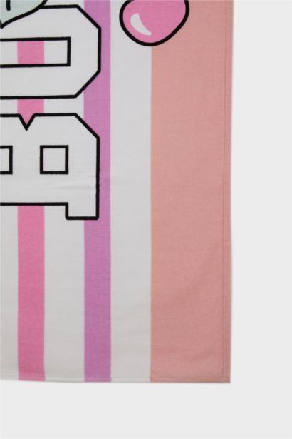 Kız Çocuk Çizgili Pamuklu Plaj Havlusu