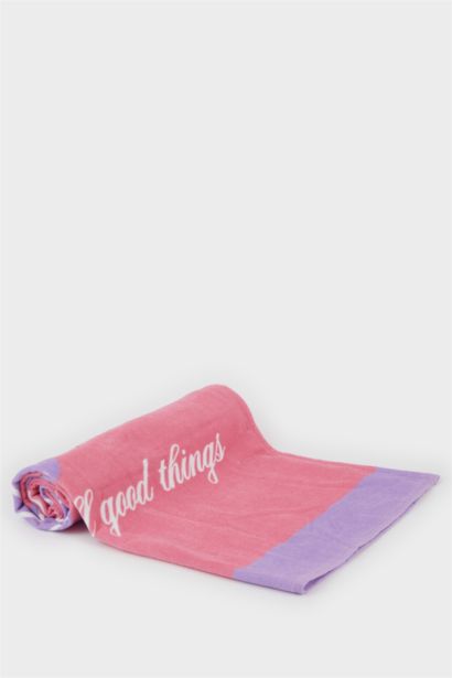 Serviette de plage imprimée en coton pour fille