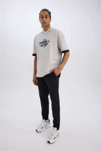 بنطلون سويت بانتس جوجر قماش سكوبا سليم فيت من DeFactoFit