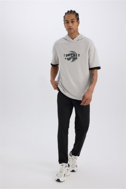 بنطلون سويت بانتس جوجر قماش سكوبا سليم فيت من DeFactoFit