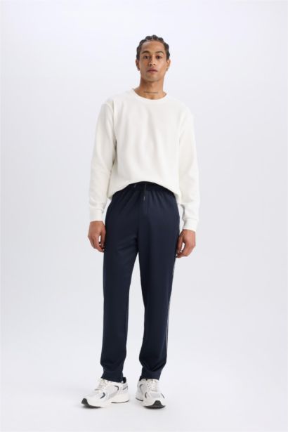 Sporcu Jogger Eşofman Altı Slim Fit Dar Kesim Standart Paça Skuba Dalgıç Kumaş Beli Lastikli