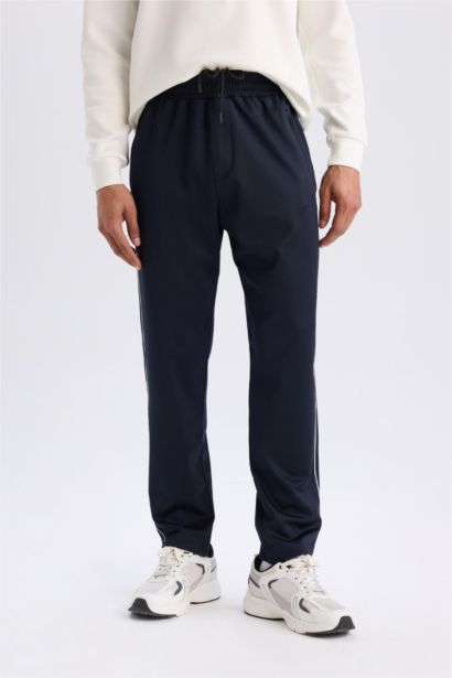 Sporcu Jogger Eşofman Altı Slim Fit Dar Kesim Standart Paça Skuba Dalgıç Kumaş Beli Lastikli