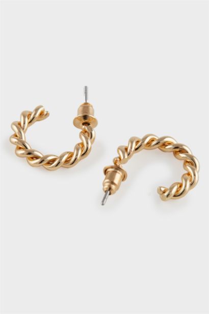 Kadın 2'li İncili Gold Küpe