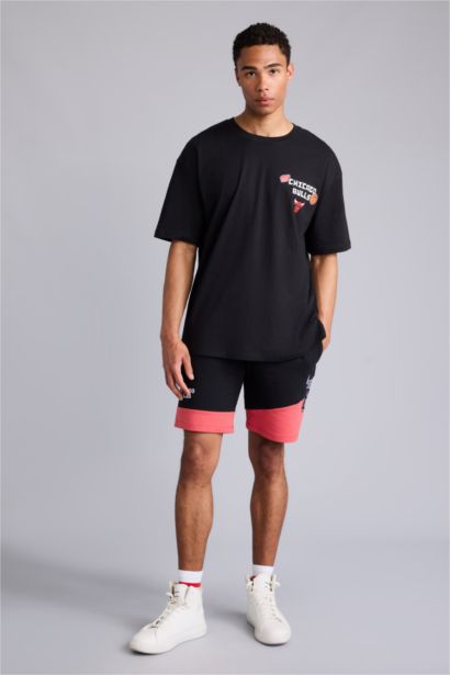 T-shirt NBA Chicago Bulls oversize à col rond et manches courtes