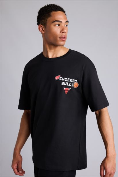 T-shirt NBA Chicago Bulls oversize à col rond et manches courtes