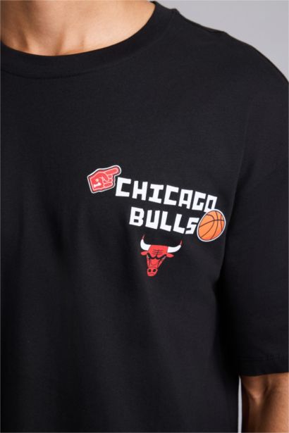 T-shirt NBA Chicago Bulls oversize à col rond et manches courtes