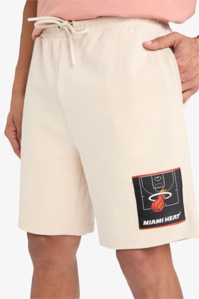 DeFactoFit NBA Miami Heat Standard Fit Waffle Shorts