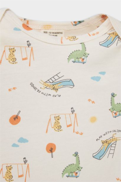 Lot de 2 Combinaisons à manches courtes en coton peigné à motifs pour bébé garçon