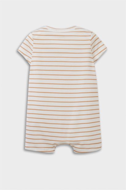 Combinaison en coton à manches courtes imprimé dinosaure pour bébé garçon