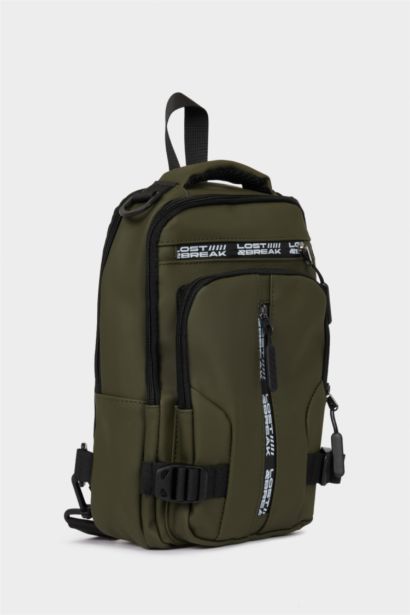 Man Faux Leather Crossbody Bag