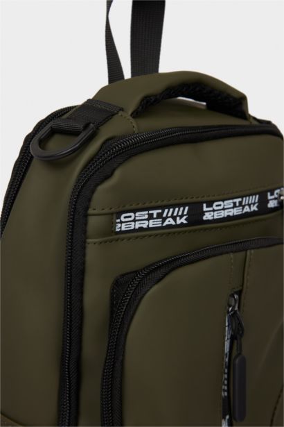 Man Faux Leather Crossbody Bag