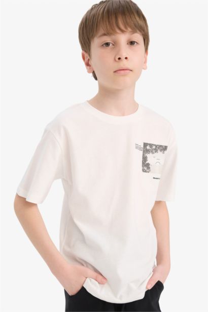 Boy Crew Neck Printed Short Sleeve T-Shirt