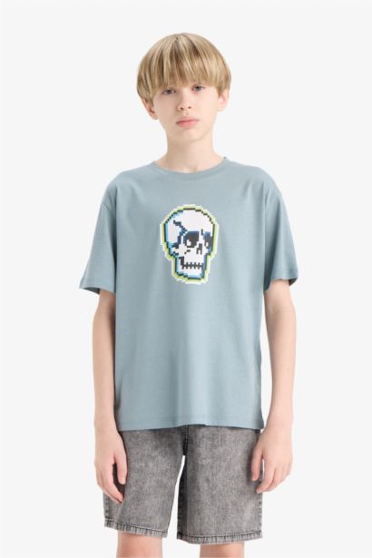 Boy Crew Neck Printed Short Sleeve T-Shirt