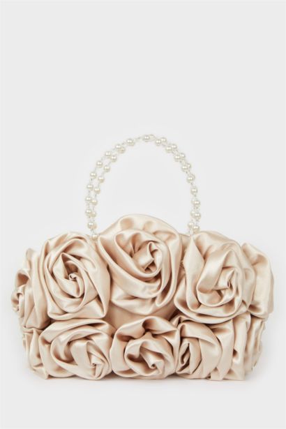 DCEY x DeFacto Kadın Saten Güllü Baget Çanta