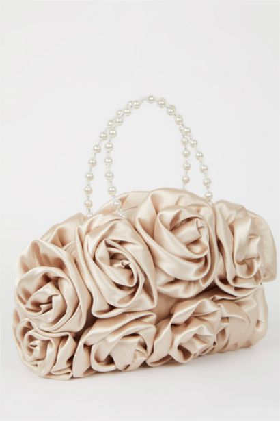 DCEY x DeFacto Kadın Saten Güllü Baget Çanta