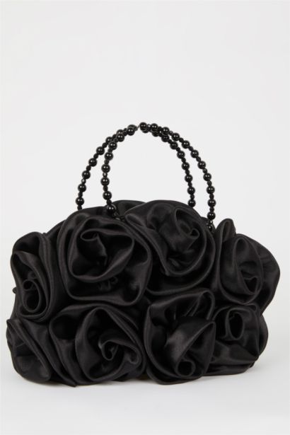 DCEY x DeFacto Kadın Saten Güllü Baget Çanta