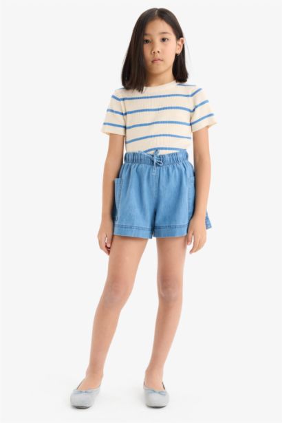 Girl Cropped Fit Crew Neck Pullover