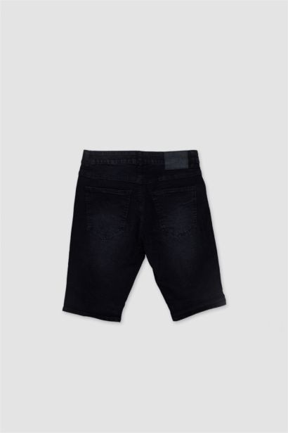 Regular Fit Denim Bermuda Shorts