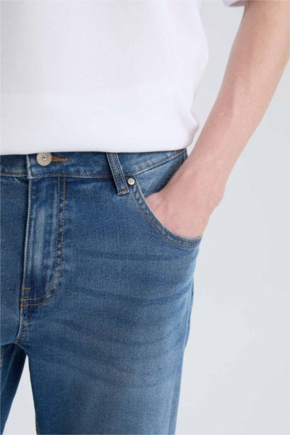 Slim Fit Denim Bermuda Shorts