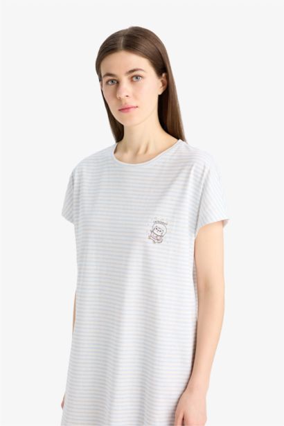 Fall in Love Regular Fit Crew Neck Short Sleeve Dress