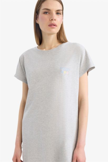 Regular Fit Crew Neck Knitted Dress