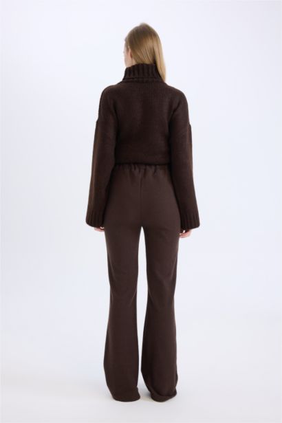 Wide Leg Geniş Paça Beli Lastikli Uzun Boy Pantolon