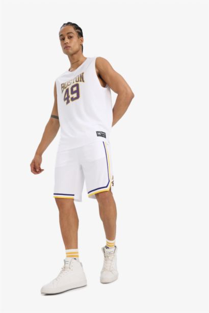 Standard Fit Printed Elastic Band Shorts