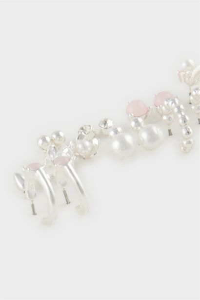 Woman 9 Piece Silver Earrings