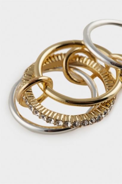 Woman 4 Piece Silver Rings
