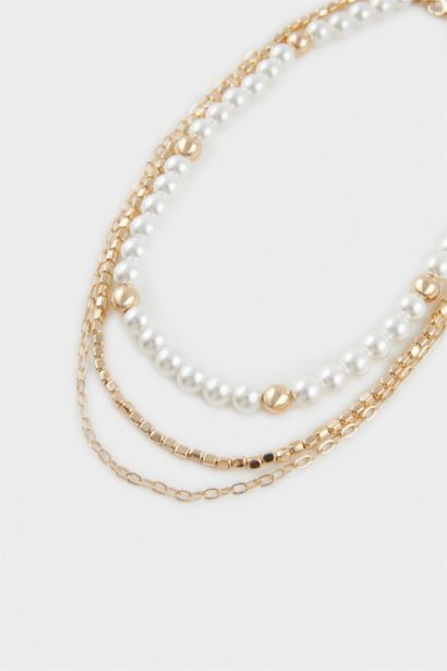 قلادة ذهبي نسائي - 3 قطع