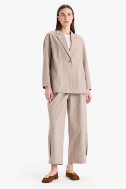 Harem Linen Blended Trousers
