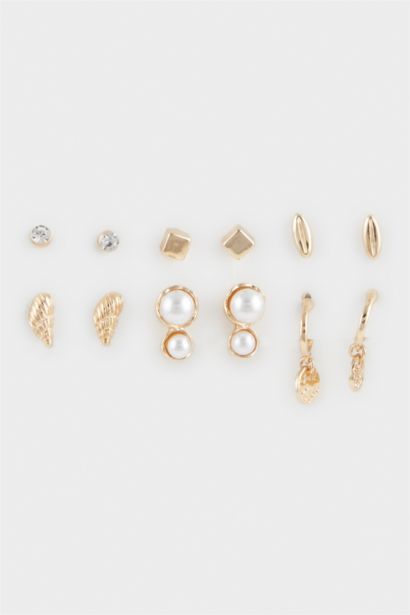 Woman Antique 6 Piece Silver Earrings