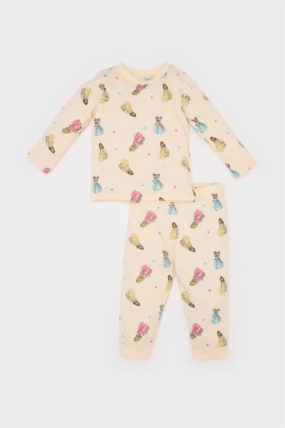 طقم بيجاما بناتي ممشط قصة عادية من ديزني برينسس - قطعتين