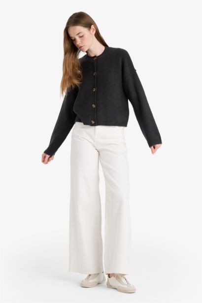 Кардиган Regular Fit с круглым вырезом