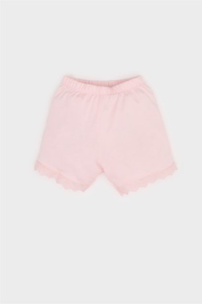 Девочка Малышка Пижама Комплект Короткий Рукав Фланелевая Верх Эластичный Пояс Шорты