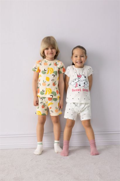 Ensemble pyjama imprimé de T-shirt et short pour bébé fille