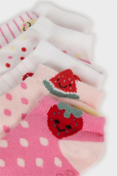 Lot de 5 paires de Chaussettes antidérapantes en coton pour bébé fille