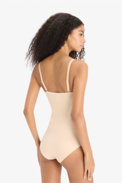 Çıkarılabilir Pedli Ten Rengi Bodysuit Korse