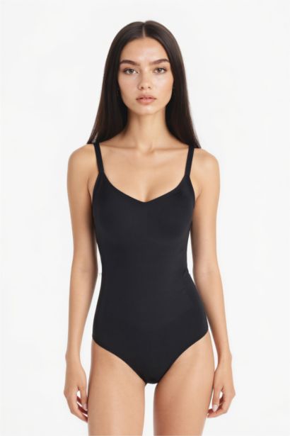 Fall in Love Removable Padded Black Bodysuit Corset