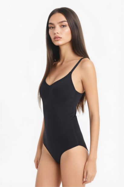 Fall in Love Removable Padded Black Bodysuit Corset