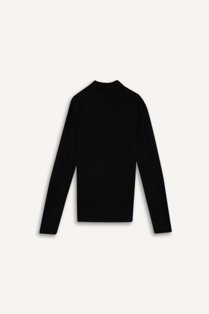 T-Shirt Slim à Manches Longues