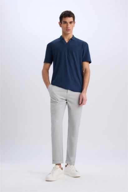 بنطلون جوجر فيت بساق بسحاب رمادي