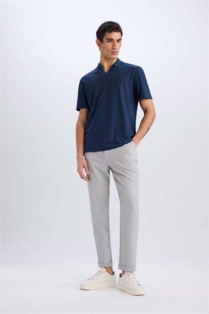 بنطلون جوجر فيت بساق بسحاب رمادي